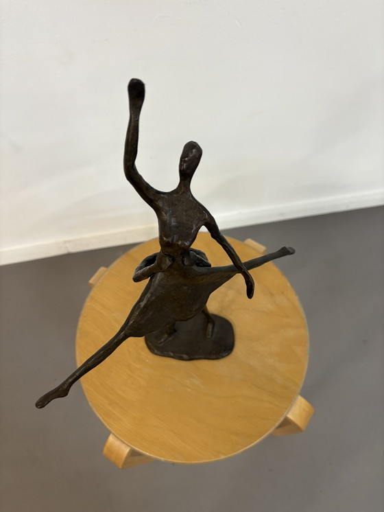 Image 1 of Bronzen beeld van Corry Ammerlaan, 2 abstracte dansers