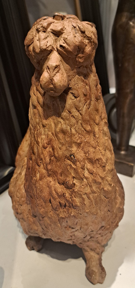 Image 1 of Estatua de llama de cerámica, hecha a mano.