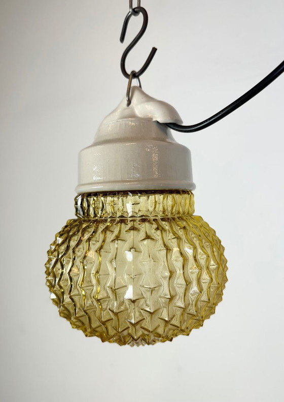 Image 1 of Vintage witte porseleinen hanglamp, jaren 70