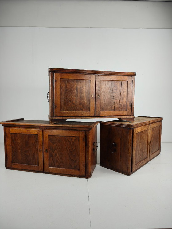 Image 1 of Cassapanca da campagna in pino europeo del XIX secolo