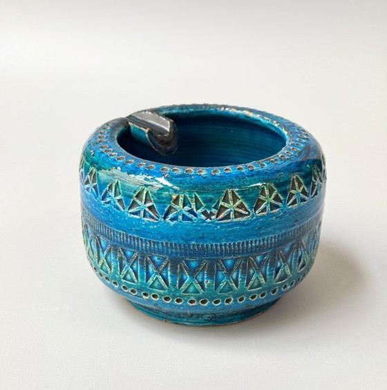 Image 1 of Vintage Ashtray • Rimini Blue • Ceramic • Aldo Londi • Bitossi • 1950