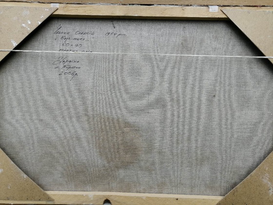 Dipinto a olio originale Natura morta Pesce sul tavolo – Dipinti e disegni, Tela (photo 11 of 11)