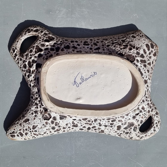 Image 1 of mid century Fat Lava flowers fruitschaal Vallauris France 