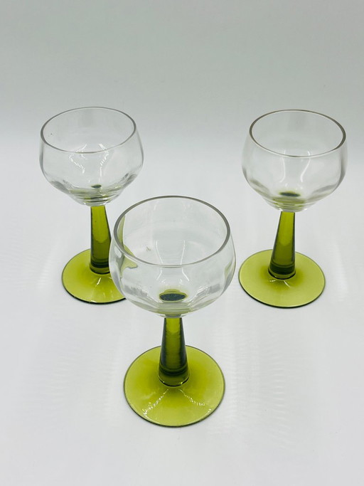 Lot de 3 Verres à Vin Roemer Lisses – glazen karaffen, Glass (photo 2 of 10)