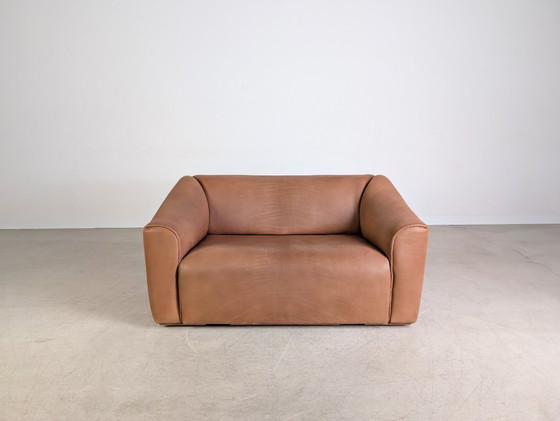 Image 1 of Originele de Sede DS 47 tweezitsbank design bank dik leer