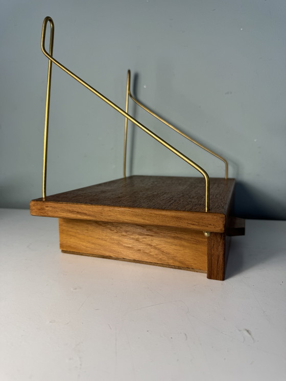 Prachtige Set Vintage Deense Nachtkastjes (Jaren '60) – Wood, Brass (photo 11 of 14)
