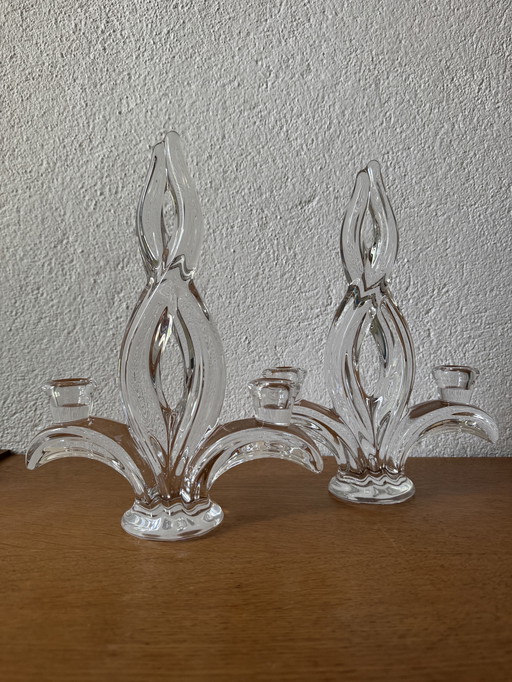Crystal candlestick Vannes 60's