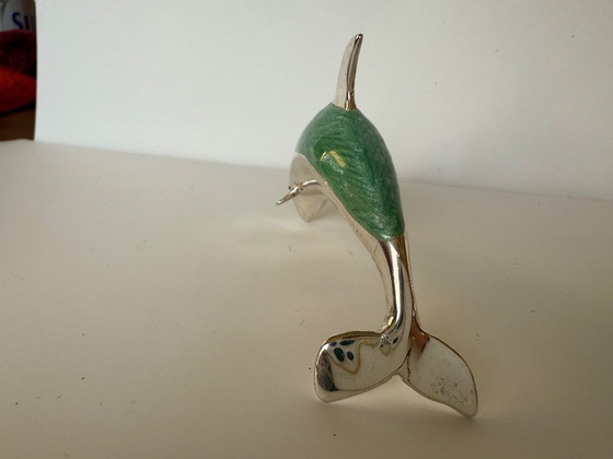 Image 1 of Delfino smaltato in argento sterling Saturno