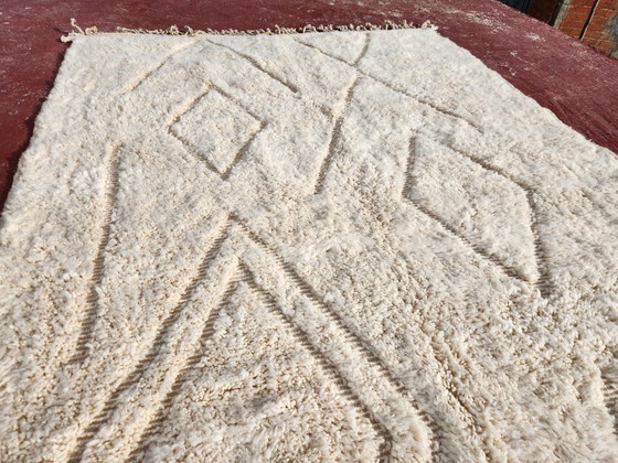 Image 1 of Großer, authentischer Beni-Ouarain-Teppich, 300 × 200 cm – Handgeknüpfter marokkanischer Berberwollteppich – Unikat