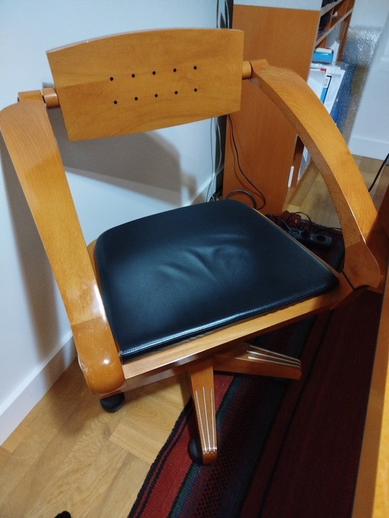 Image 1 of Luxury Wooden Desk + Chair Massimo Scolari Giorgetti, Italia1990