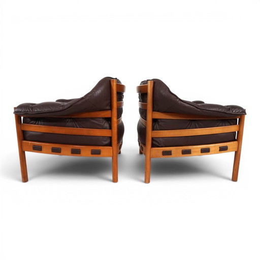 Ein Paar Coja-Ledersessel von Sven Ellekaer, 1960 – fauteuils, Leather, Wood (photo 2 of 12)