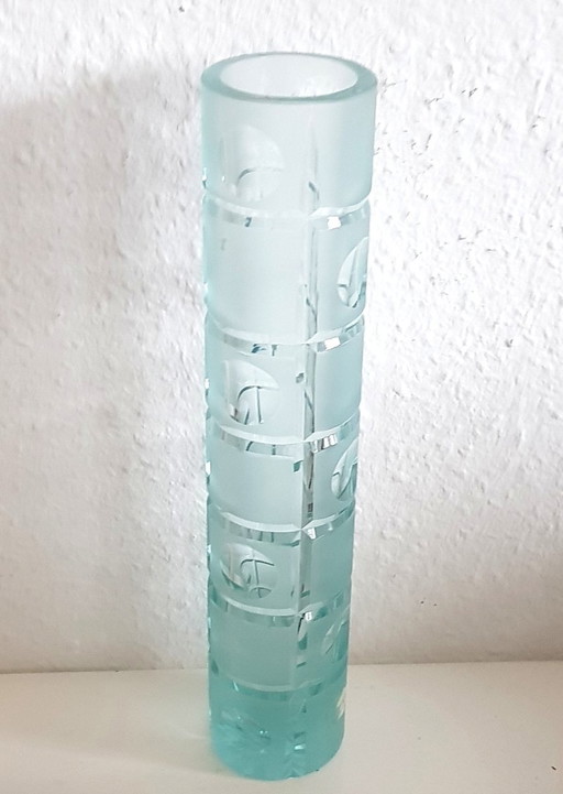 Teal Green Cylindrical Vase