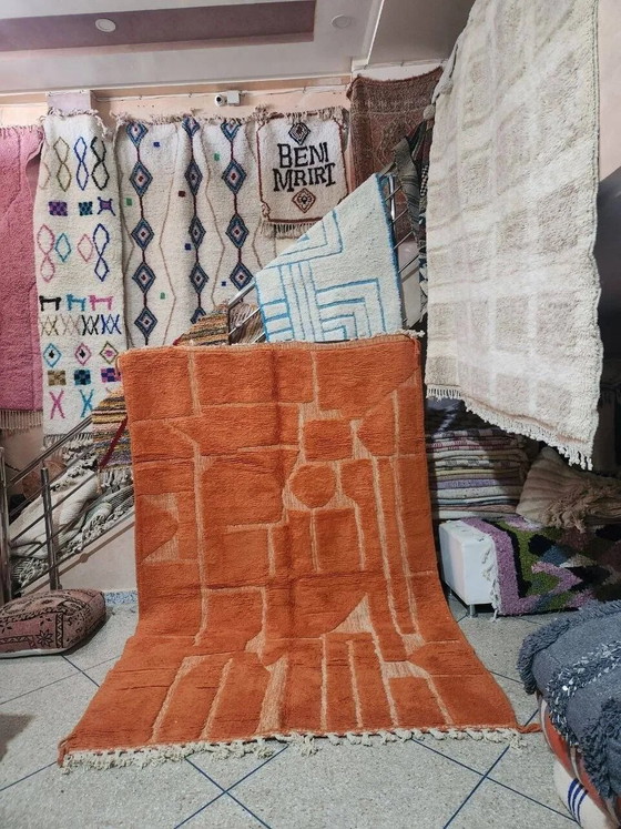 Large Beni Ouarain carpet in deep terracotta 300x200 cm – Handmade wool – Rugs & carpets, Cotton, Design (photo 3 of 3)