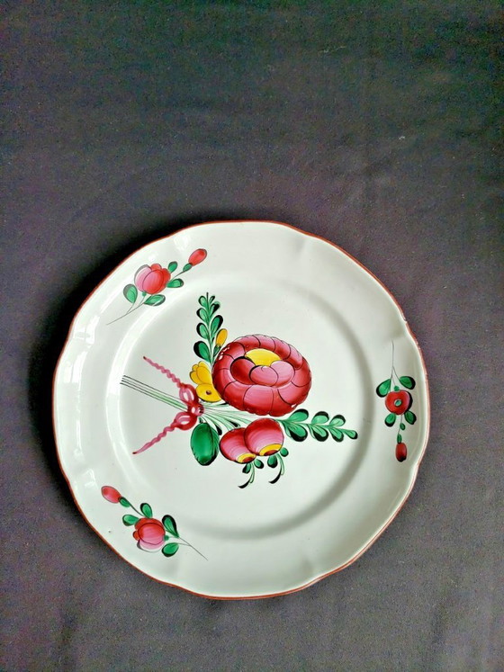 Piatto in maiolica dell'Est - Les Islettes - Dipinto a mano – Stoviglie, Ceramica (photo 4 of 5)