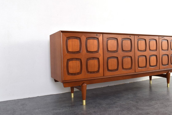 Image 1 of Buffet en teck du Mid Century par Rolf Rastad & Adolf Relling pour Gustav Bahus, années 1960.