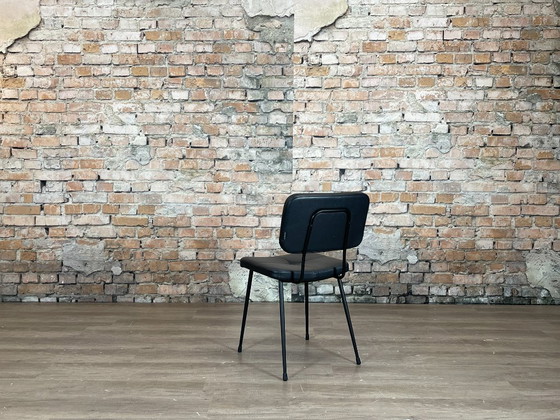 Satelliet Gerlin - Black Tufted - Set of 6 | Skai, Dining chairs, Metal, Vintage (photo 7 of 14)