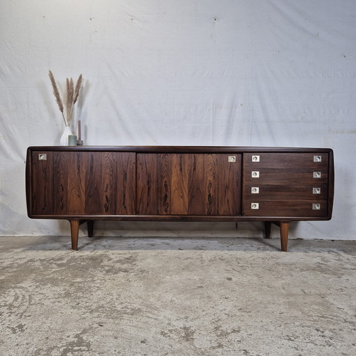 H.P. Hansen vintage Rosewood Deens sideboard, tv meubel 60's