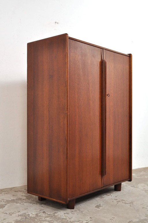 Vintage oak designer cabinet with drawers, 1930s