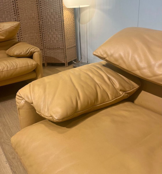 Image 1 of Nieuwstaat Cassina Maralunga Fauteuil Bruin Leer