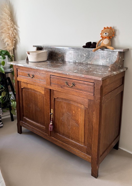Vintage dresser / sideboard with marble top