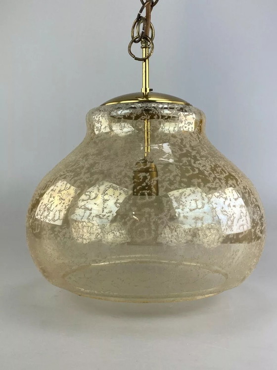 Image 1 of Lampada da soffitto anni '60 e '70, metallo, vetro, design spaziale anni '60