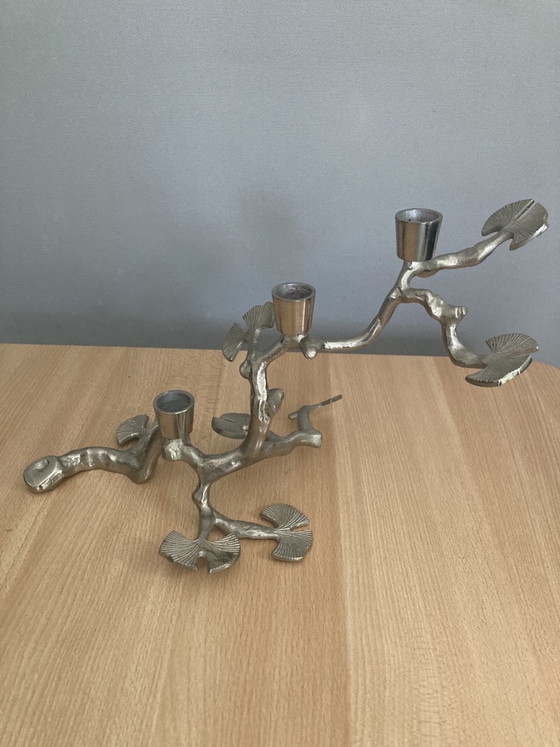 Image 1 of Designer-Kerzenständer aus Bio-Ginkgo-Zweig