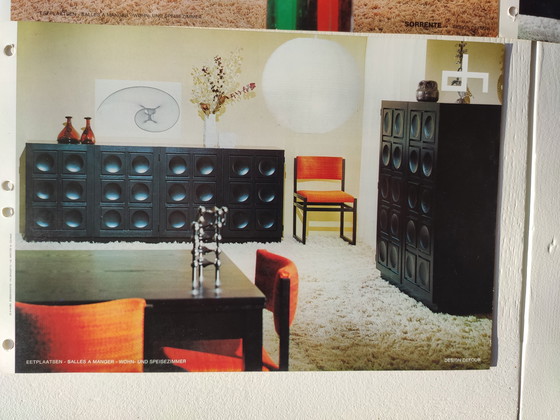 Image 1 of Schwarzes brutalistisches Sideboard von Frans Defour, Belgien 1970er