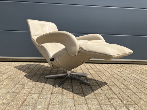Jori Symphony Medi Fauteuil relax mono-mouvement Cuir Lipano beige