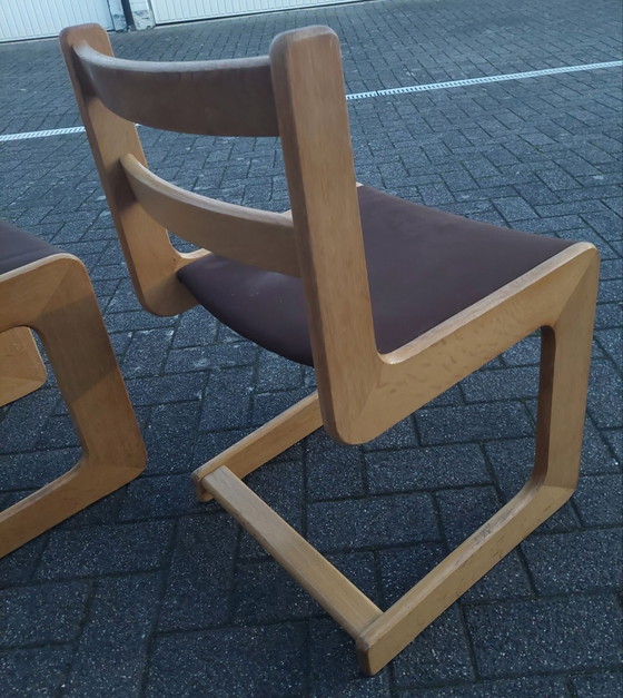 2x Cantilever Esszimmerstühle von Casala, Stoff, Holz, Braun (Foto 7 von 11)