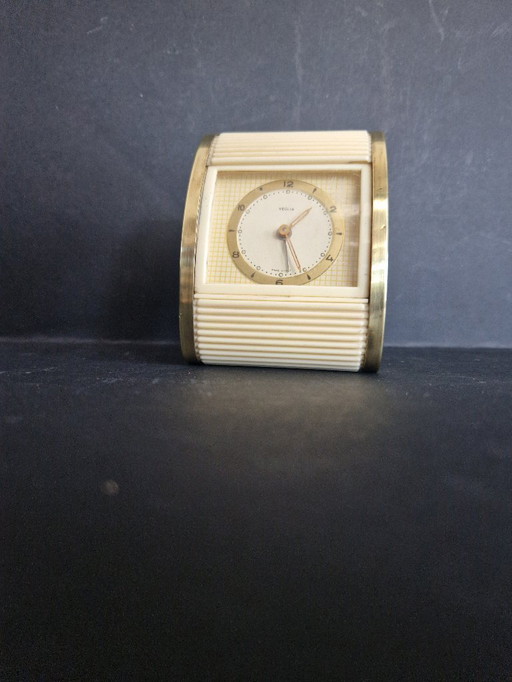 1960s Veglia Travel Alarm Clock Made in Italy