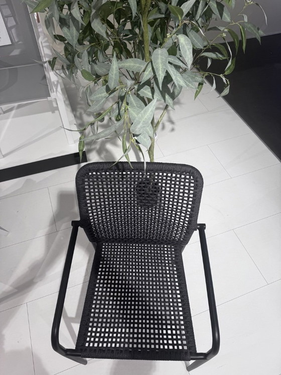 Image 1 of Lucia garden chair black aluminum / black charcoal rope