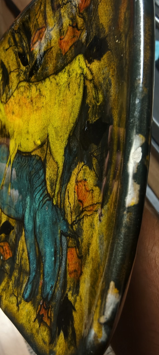 Elio Schiavon – Placca murale in ceramica italiana di metà secolo – Motivo animale – Firmata (photo 6 of 6)