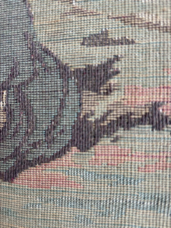 Image 1 of Arazzo vintage unico di grandi dimensioni raffigurante un folletto – 184 x 81 cm