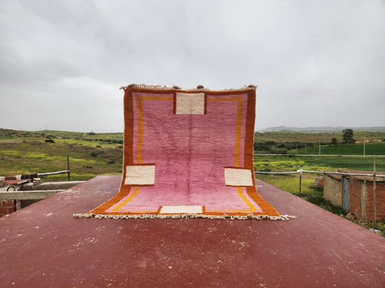 Large pink Berber rug 290x210 cm thick Handmade – Bohemian chic style – Rugs & carpets, Wool, Cotton, Modern (photo 4 of 10)