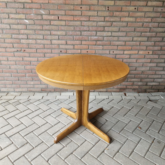 Image 1 of Danish extendable dining table round dining table