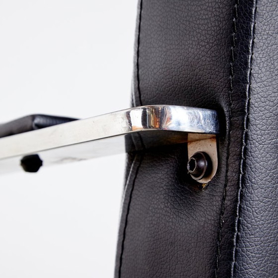 Image 1 of MK8306 Stalen fauteuil met lederen bekleding