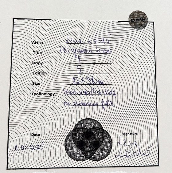 Image 1 of Lena László pour Studio Exactly, Relief lenticulaire/3D sur plaque d'aluminium avec laminage, « 210 formes géométriques », é