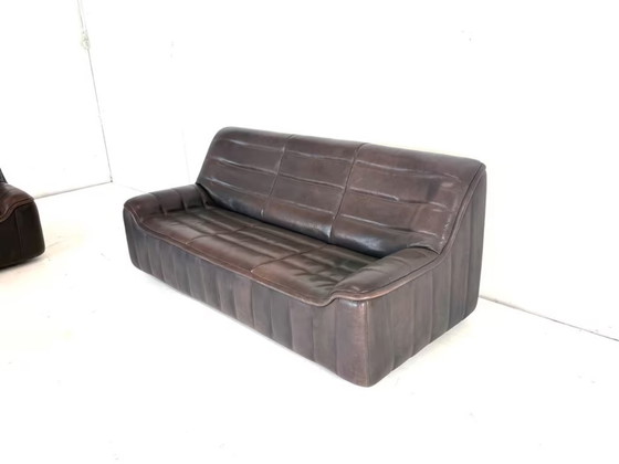 Image 1 of 2 x Canapé en cuir De Sede DS 84 avec assise rembourrée, design de groupe