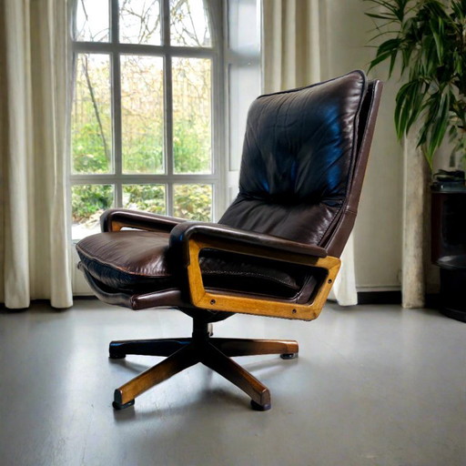 Leren Fauteuil André Vandenbeuck Merk Strässle 