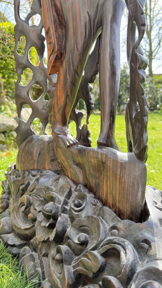 Image 1 of Monumental Balinese Coromandel Statue – 137 cm – Pita Maha Style