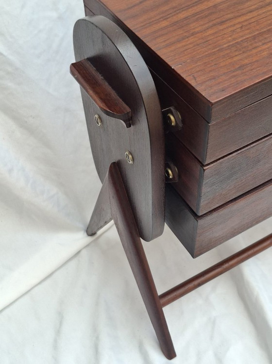 Beautiful Mid-Century Danish Design Sewing Cabinet (1950s/60s) – Storage cabinet, Wood (photo 17 of 21)