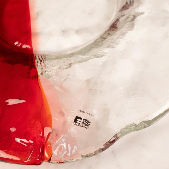 Renato Toso Murano Glas Valet Tray, Rot & Transparent, Italien, 1960er – Dekorative Objekte (photo 20 of 23)