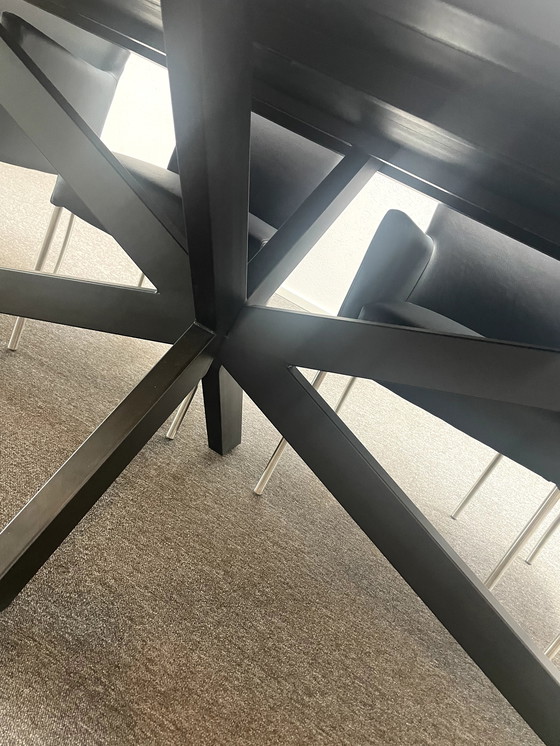Image 1 of Dining Room Set Table Danish Oval 300 cm and 8 Chairs Toledo (Black)