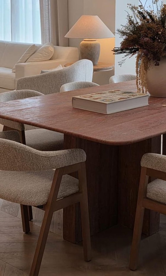 Tavolo Design in Travertino Rosso Naturale – Tavoli da pranzo (photo 6 of 6)