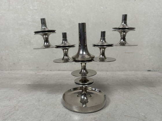 Image 1 of Candeliere modulare vintage &#39;cromato&#39; - STOFF Nagel BMG