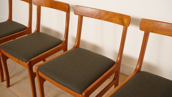 Image 1 of 4 x eetkamerstoel | Ole Wanscher | Kersenhout | Opnieuw gestoffeerd