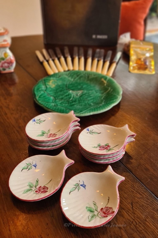 8x K&G Lunéville Demi-Porzellan-Fischschalen