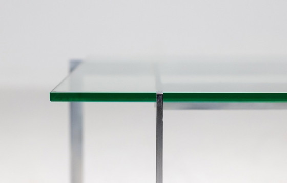Image 1 of ARCHITECTURAL RECTANGULAR COFFEE TABLE IN STEEL AND GLASS