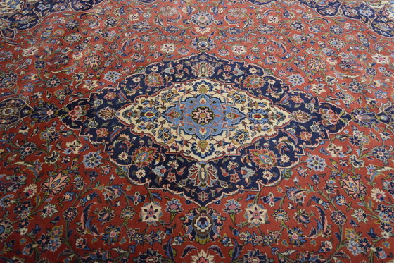 Image 1 of Handgeknüpfter Kashan Kork - Rot - 403 x 292 cm