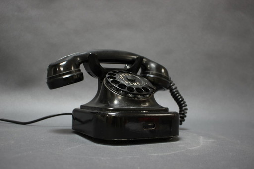 Mid-Century Bakelitte Rottary Telephone by Tesla, 1950s